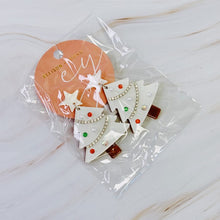 Load image into Gallery viewer, Winter Wonderland Christmas Tree Earrings
