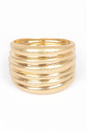 Textured Iconic Casting Spring Hinge Bangle