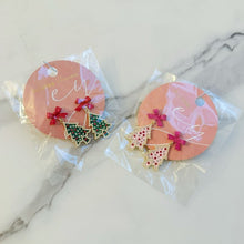 Load image into Gallery viewer, Merry And Bright Bow Tree Earrings
