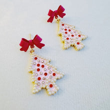 Load image into Gallery viewer, Merry And Bright Bow Tree Earrings
