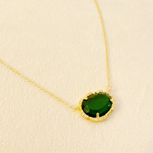 Clustered Glass Jewel Necklace