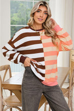 Load image into Gallery viewer, Color Block Drop Shoulder Pullover Sweatshirt
