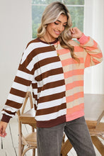 Load image into Gallery viewer, Color Block Drop Shoulder Pullover Sweatshirt
