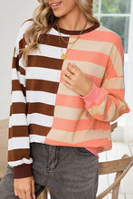 Load image into Gallery viewer, Color Block Drop Shoulder Pullover Sweatshirt
