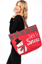 Load image into Gallery viewer, Snowman Christmas Oversize Tote
