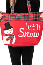 Load image into Gallery viewer, Snowman Christmas Oversize Tote
