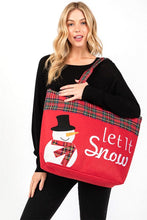 Load image into Gallery viewer, Snowman Christmas Oversize Tote
