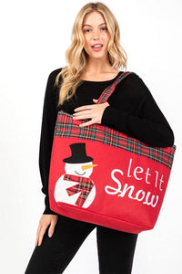 Snowman Christmas Oversize Tote