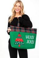 Christmas Tree Oversize Holiday Tote