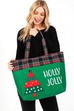 Load image into Gallery viewer, Christmas Tree Oversize Holiday Tote
