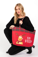 Oh Deer Christmas Oversize Tote