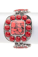 Load image into Gallery viewer, Western Square Stone Boho Stretch Bracelet
