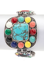 Load image into Gallery viewer, Western Square Stone Boho Stretch Bracelet
