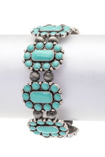 Load image into Gallery viewer, Western Square Stone Boho Stretch Bracelet
