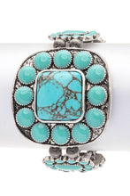 Load image into Gallery viewer, Western Square Stone Boho Stretch Bracelet
