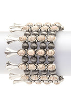 Load image into Gallery viewer, Statement Western Stretch Stone Bracelet
