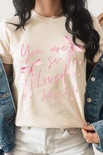 Load image into Gallery viewer, Pink Bow You Are So Loved Graphic Tee
