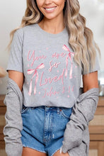 Load image into Gallery viewer, Pink Bow You Are So Loved Graphic Tee
