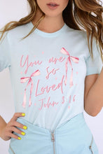 Load image into Gallery viewer, Pink Bow You Are So Loved Graphic Tee
