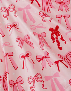 Toddler Girls Valentine Bow Print Long Sleeves Dress-Ships 11/20