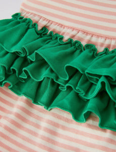 Christmas Tree Smocked Embroidery Stripe Baby Girls Romper-Ships 10/10
