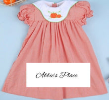 Load image into Gallery viewer, Thanksgiving Pumpkin Little Girl Dress
