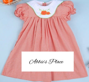 Thanksgiving Pumpkin Little Girl Dress