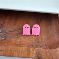 Ghost Studs - Pink Glitter - Image #1