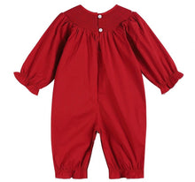 Load image into Gallery viewer, Red Santa Smock Playsuit
