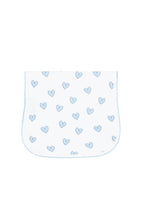 Load image into Gallery viewer, Blue Heart Print Burp Cloth
