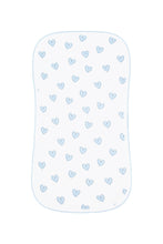 Load image into Gallery viewer, Blue Heart Print Burp Cloth
