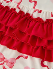 Load image into Gallery viewer, Girls Valentine Romper with Heart Print and Bowknot Design-Ships 11/20
