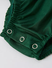 Load image into Gallery viewer, Baby Girls Holiday Outfit - Santa Bow Green Christmas Romper-Ships 11/10

