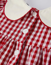 Load image into Gallery viewer, Christmas Embroidered Christmas Tree Plaid Girls Dress-Ships 10/1
