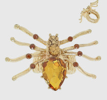 Load image into Gallery viewer, Halloween Jeweled Spider Stretch Ring
