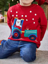 Load image into Gallery viewer, Children&#39;s Santa Tractor Crew Neck Sweatshirt
