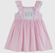 Pink Bunny Ruffle Shoulder Dress - Image #1