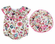 Load image into Gallery viewer, Pink and Floral Print Collared Bubble - Image #1
