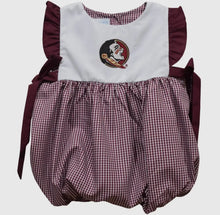 Load image into Gallery viewer, Ready to ship-Florida State Seminoles Embroidered Maroon Girls Bubble - Image #1
