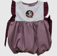 Ready to ship-Florida State Seminoles Embroidered Maroon Girls Bubble - Image #1