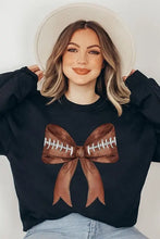 Load image into Gallery viewer, Coquette Football Bow Graphic Fleece Sweatshirts - Image #5
