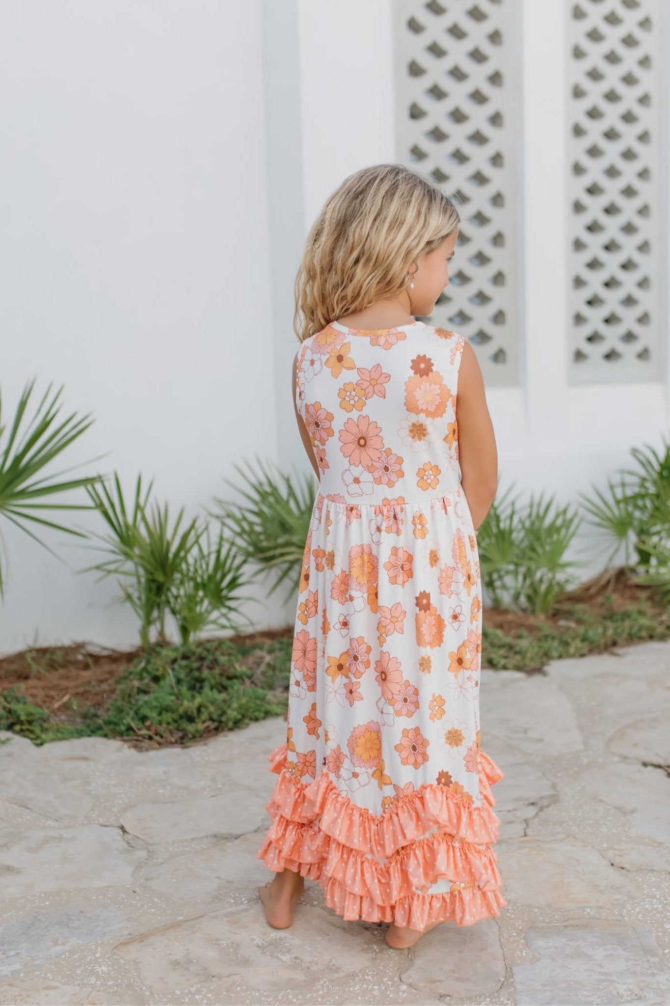 3 Tiered Terra Cotta Ruffles Dress - Abbies Place