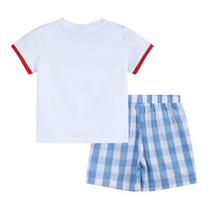 Lil cactus Red, White and Blue Shirt and Shorts 2pc. Set