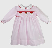 Load image into Gallery viewer, Picture Smocked Santa Christmas Dress
