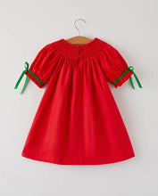 Load image into Gallery viewer, Christmas Girls Dress : Adorable Green Christmas Tree Embroidery-Ships 10/15

