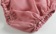 Load image into Gallery viewer, Red Gingham Apple Applique
Sleeveless Top and Bloomers - Image #4
