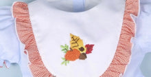 Load image into Gallery viewer, Pumpkin and Leaves Hand Embroidery Baby Dress - Image #3
