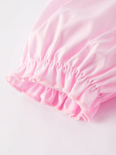 Load image into Gallery viewer, White Bow Smock Embroidered Pink Dress
