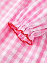 Load image into Gallery viewer, Valentine&#39;s Day Heart Bow Smocking Embroidered Pink Dress
