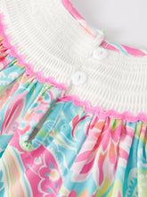 Load image into Gallery viewer, Easter Cross Smocking Embroidery Baby Girl Dress lol
